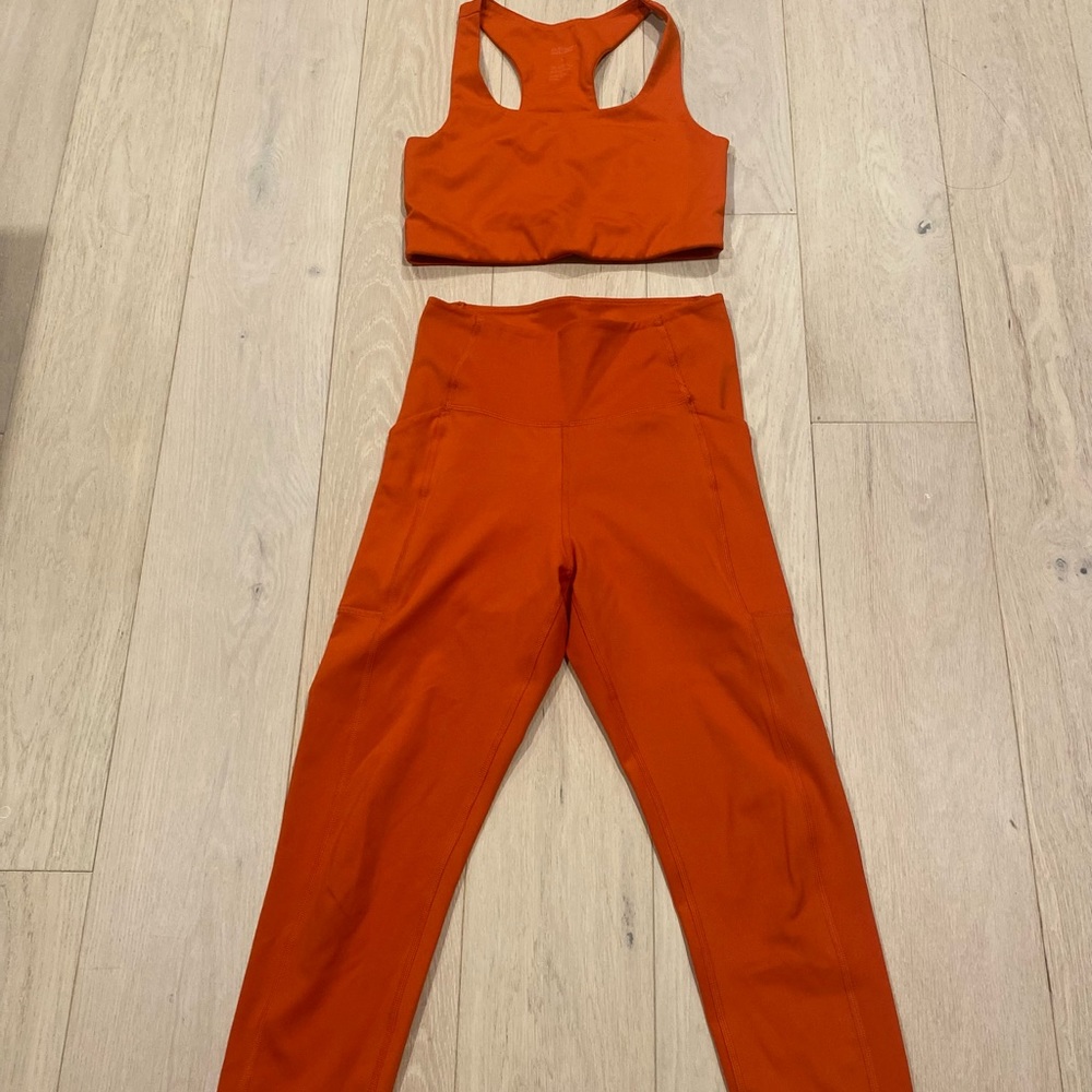 Girlfriend Collective Tart Paloma matching set w/ high rise compressive leggings